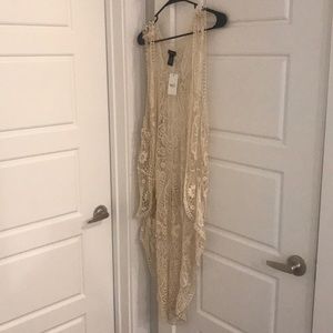 Flower lace vest